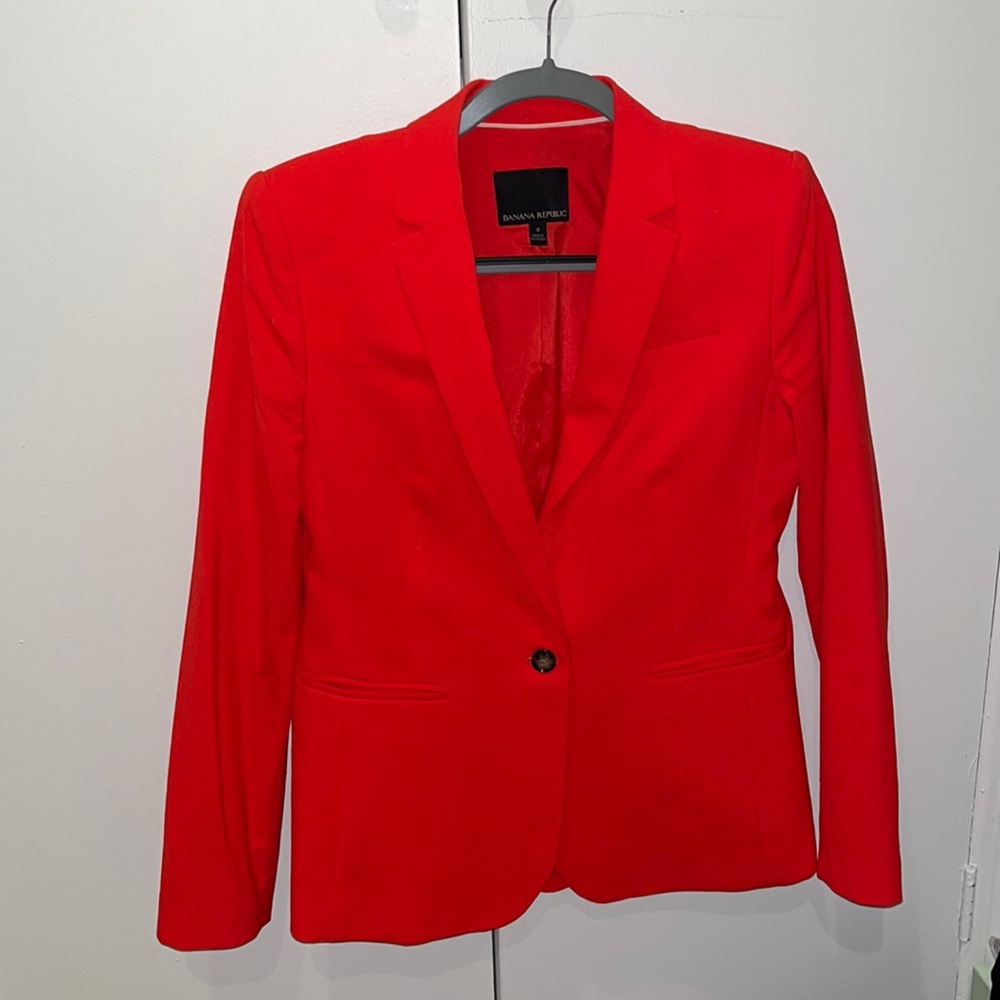 Banana Republic Red Blazer